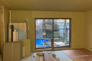 地震に無傷なRC住宅（ボード張り工程）/つくば市　O様邸